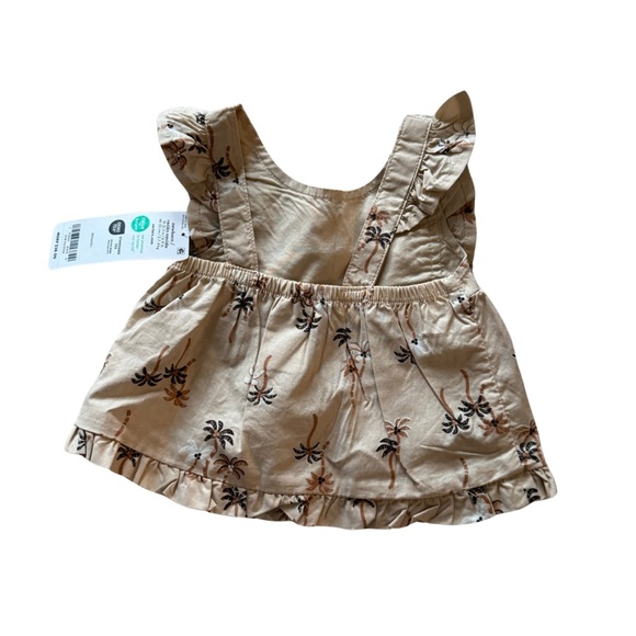 NWT Carters NB Summer Tank and Shorts Tropical Palm Trees Newborn - Picture 2 of 3